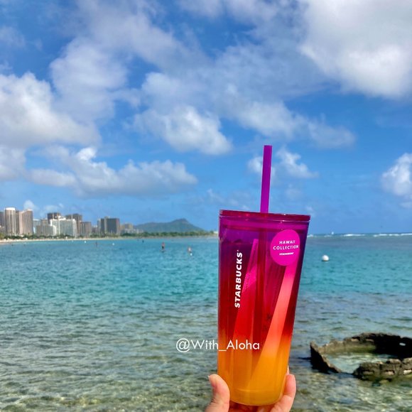 ⚡️NEW⚡️💖Starbucks HAWAII Ombre Glass Tumbler - Picture 2 of 3